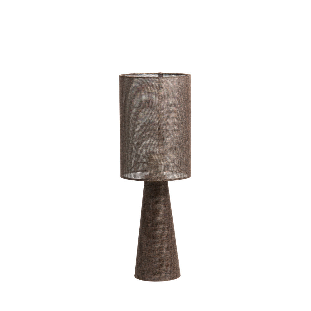 Micky Linen Brown Table Lamp Light & Living