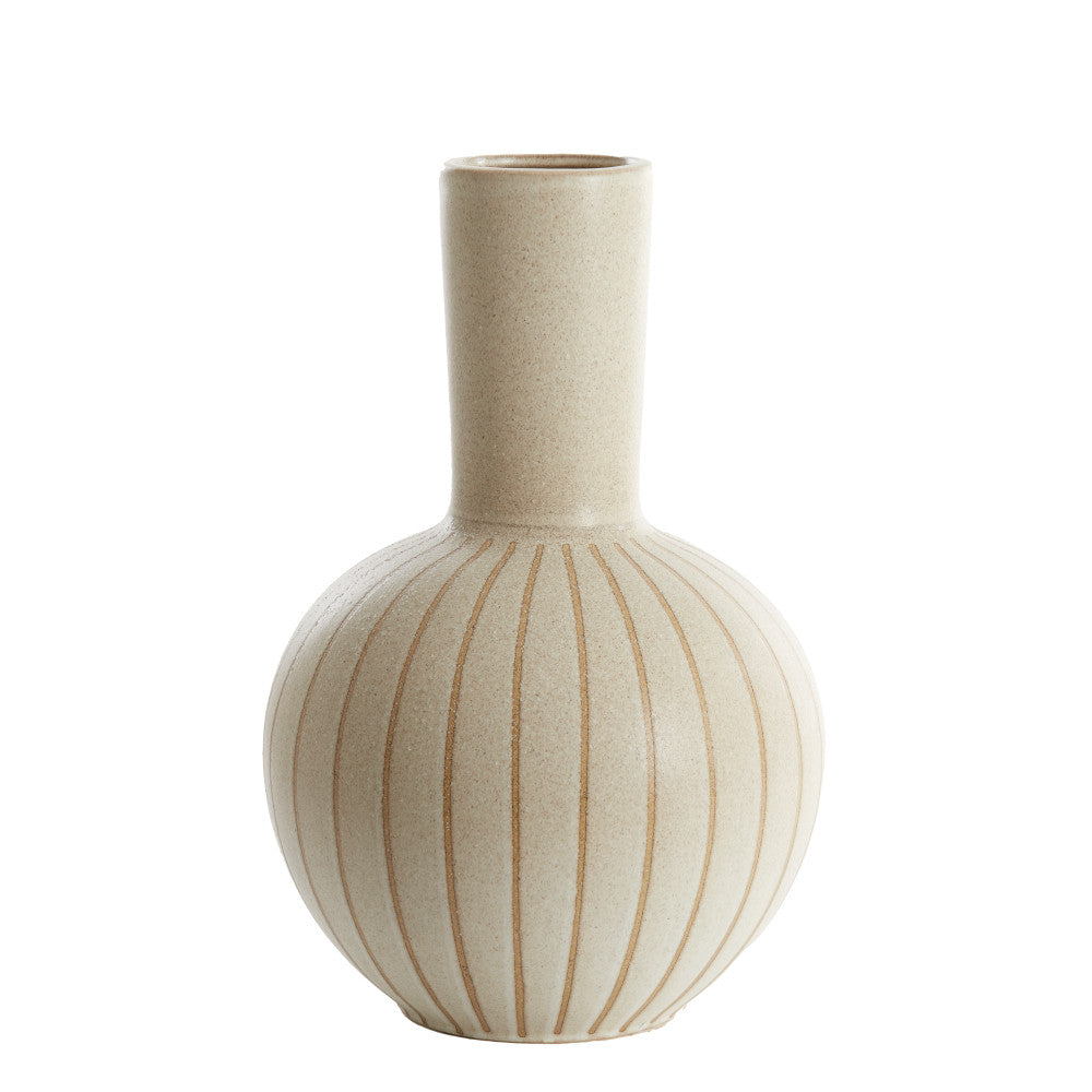 Ulloa Ceramics Matt Sand & Brown Vase Deco Light & Living