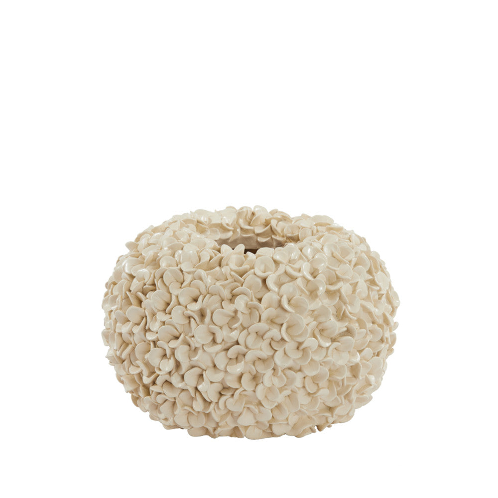 Phylia Cream Deco Vase - Large Light & Living