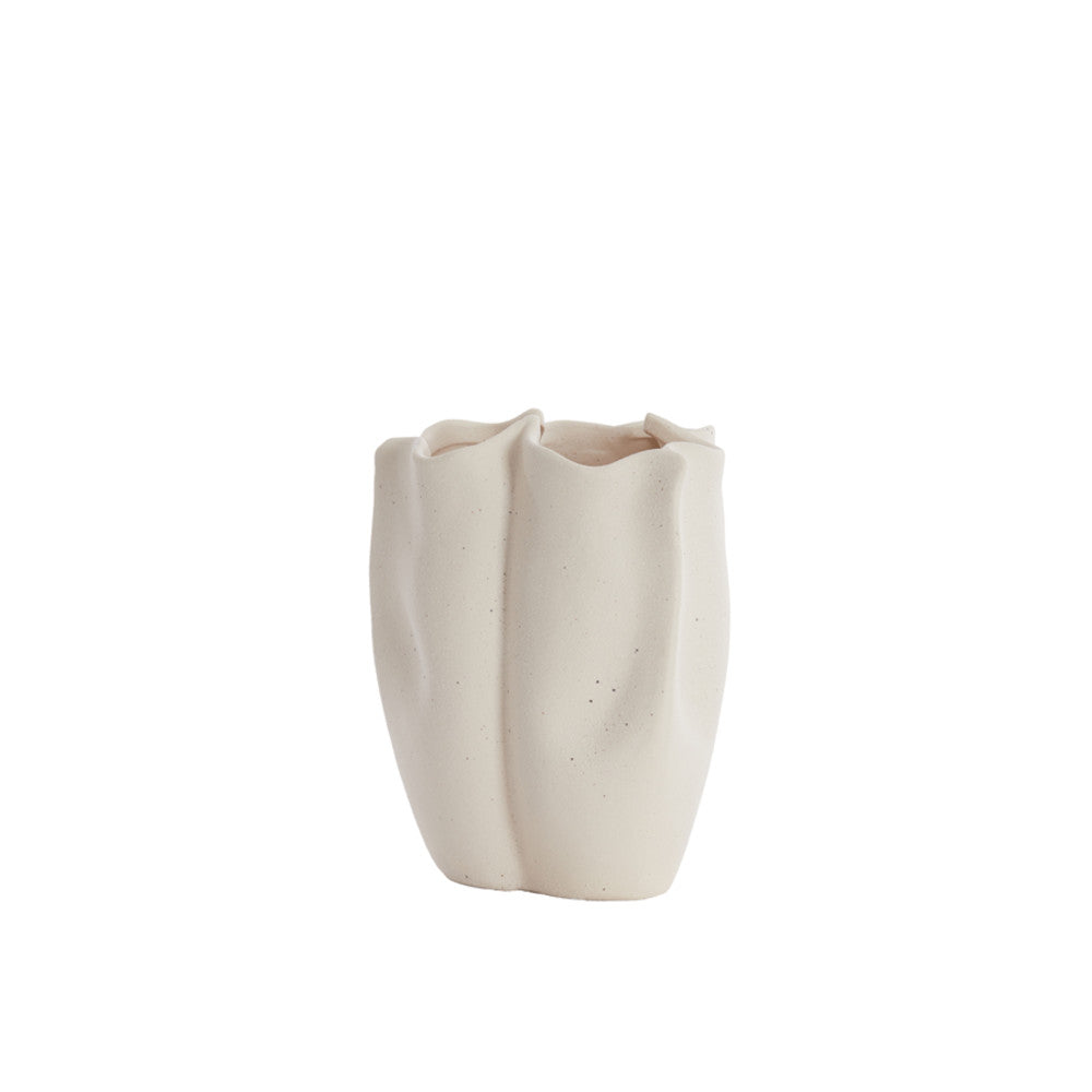 Sanguli Ceramics Cream Vase Deco - Medium Light & Living