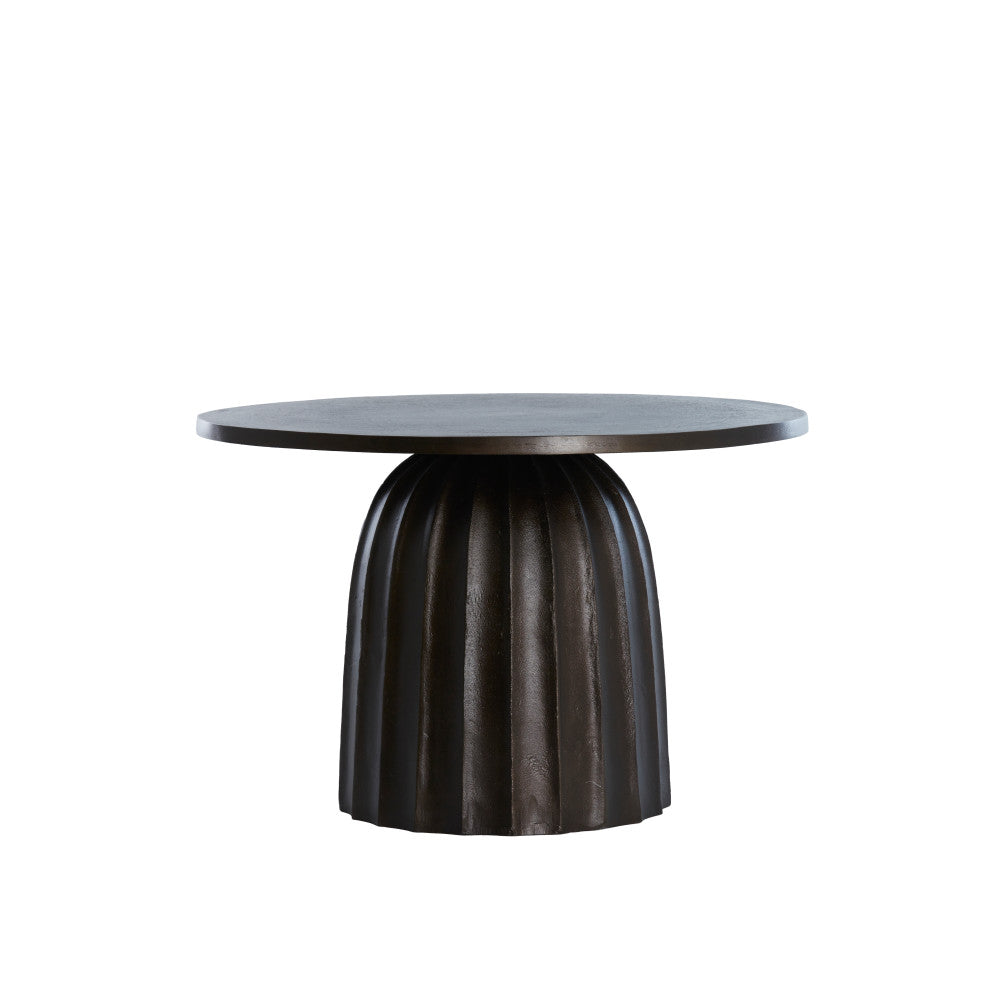 Veglia Matt Dark Brown Low Side Table - Small Light & Living