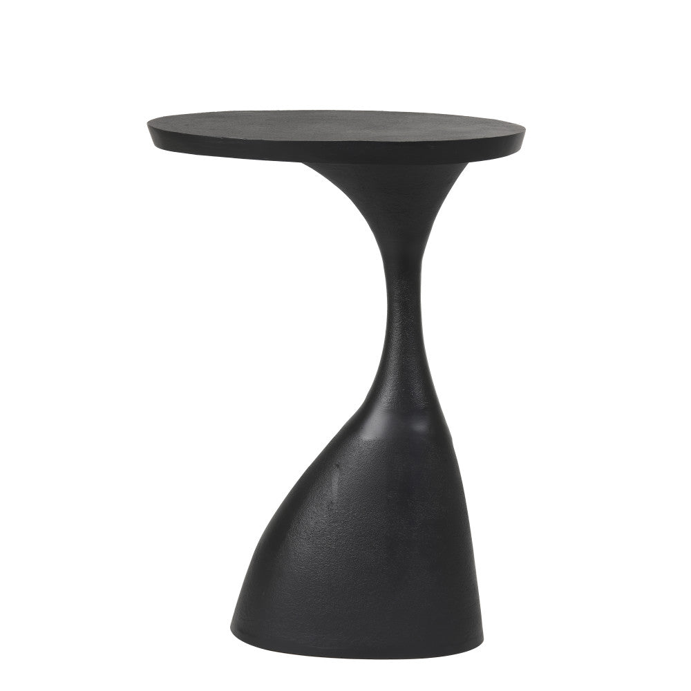 Macau Matt Black Side Table - Small Light & Living