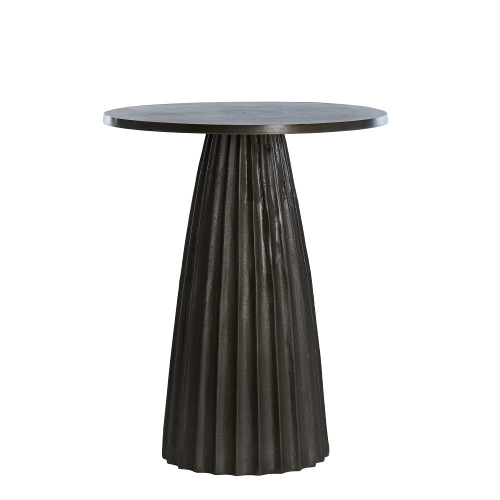 Veglia Matt Dark Brown Side Table - Large Light & Living