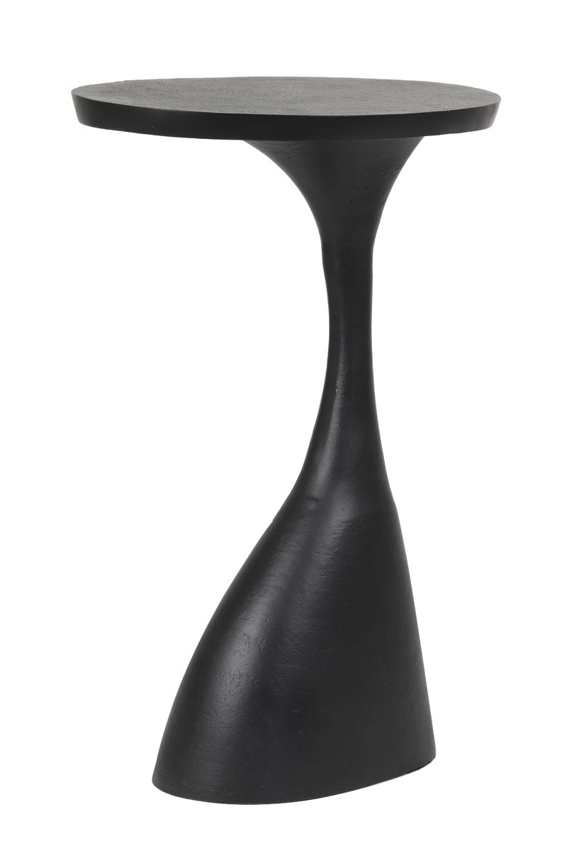 Macau Matt Black Side Table - Large Light & Living