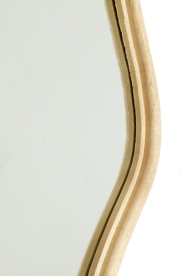 Celano Wood Matt Natural Mirror - Medium Light & Living