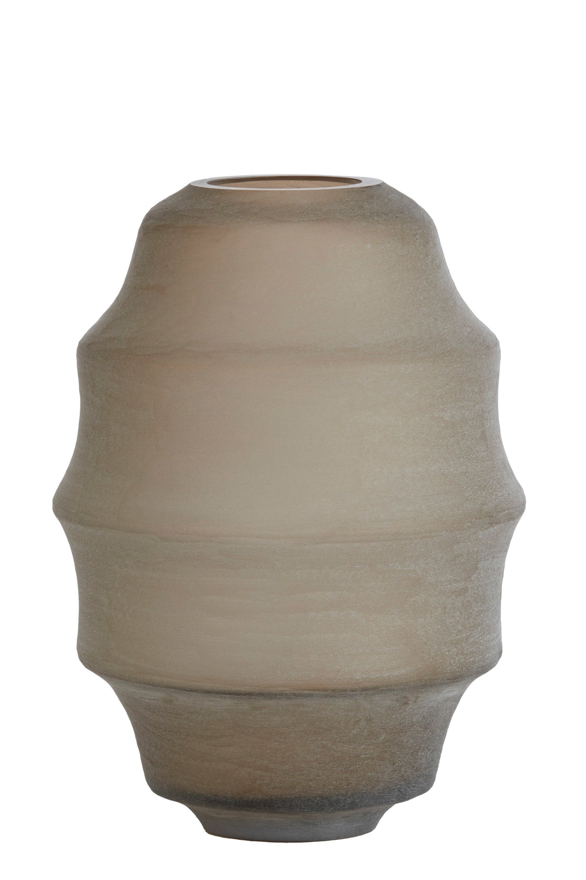 Nayoro Matt Light Brown Glass Vase - Large Light & Living
