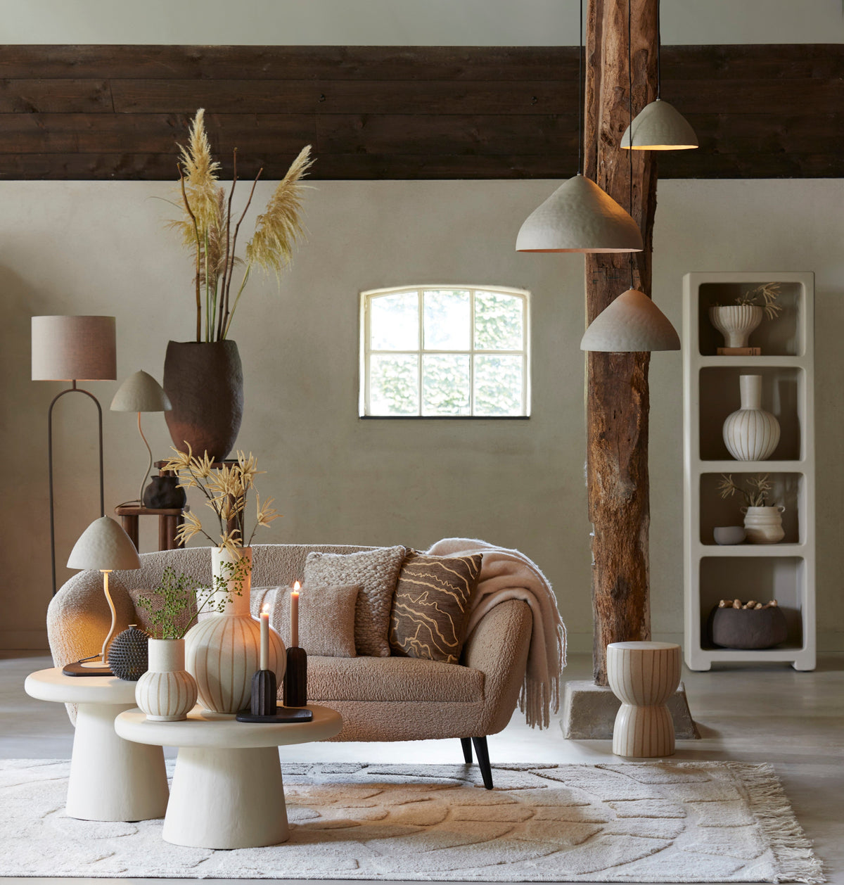 Kulona Beige Round Coffee Table Light & Living
