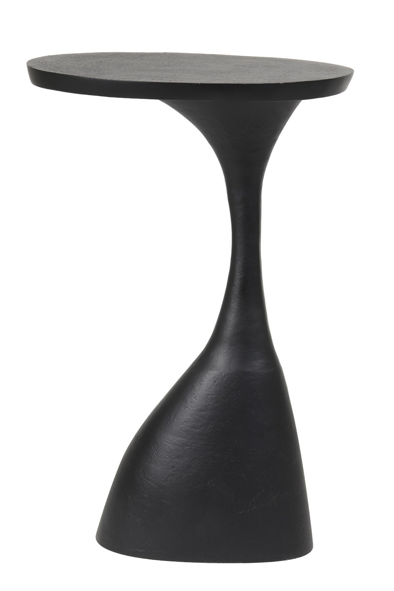 Macau Matt Black Side Table - Large Light & Living