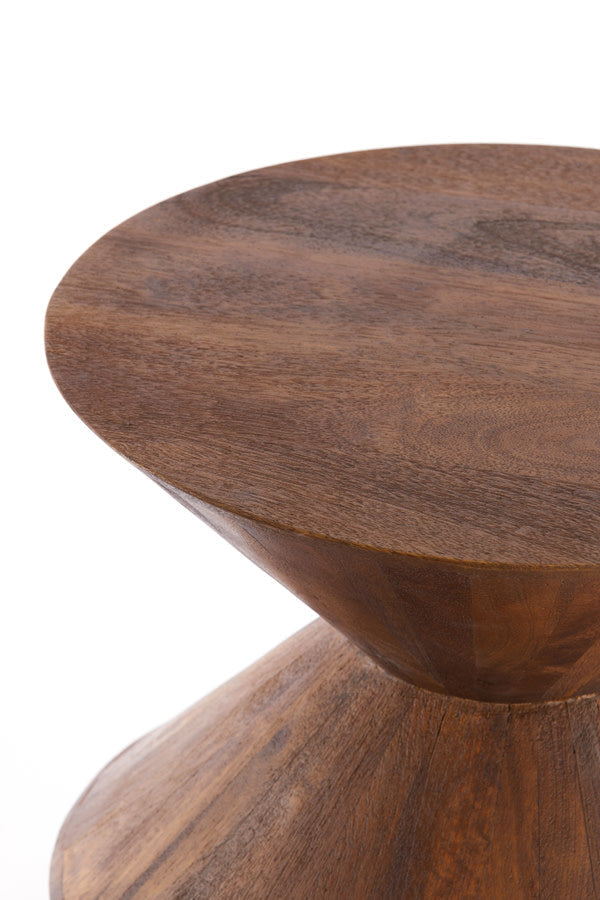 Larus Large Mango Wood Side Table - Brown Light & Living