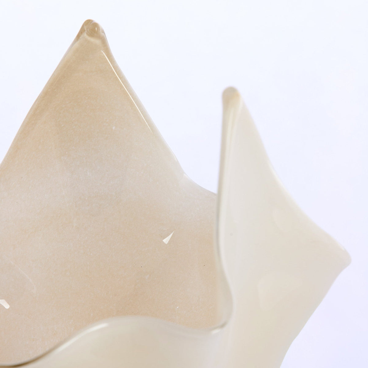 Aiora Glass Milky Cream Vase - Medium Light & Living