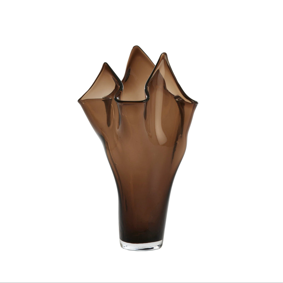 Aiora Dark Brown Glass Small Vase Light & Living