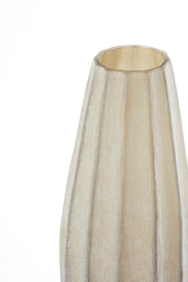 Bradley Light Brown Glass Vase - Medium Light & Living