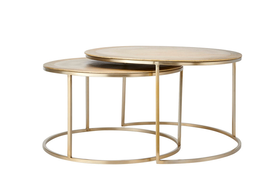Talca Light Gold Coffee Table - Set of Two Light & Living