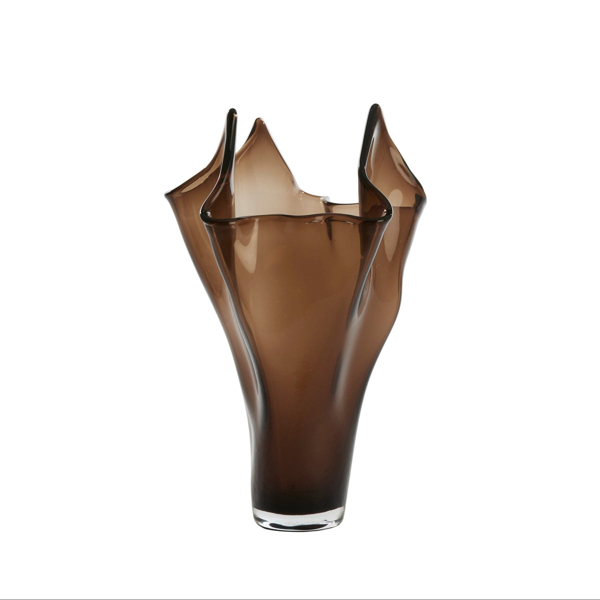 Aiora Dark Brown Glass Small Vase Light & Living