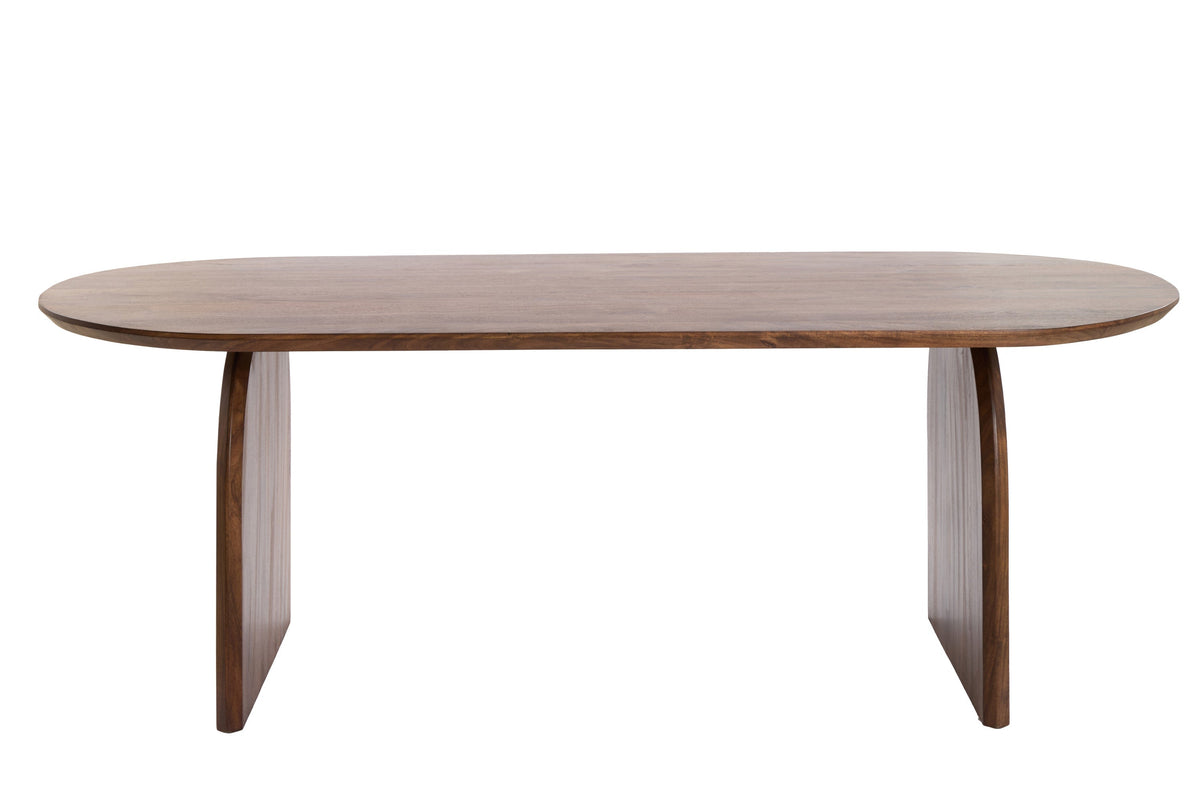Indore Acacia Wood Brown Dining Table Light & Living