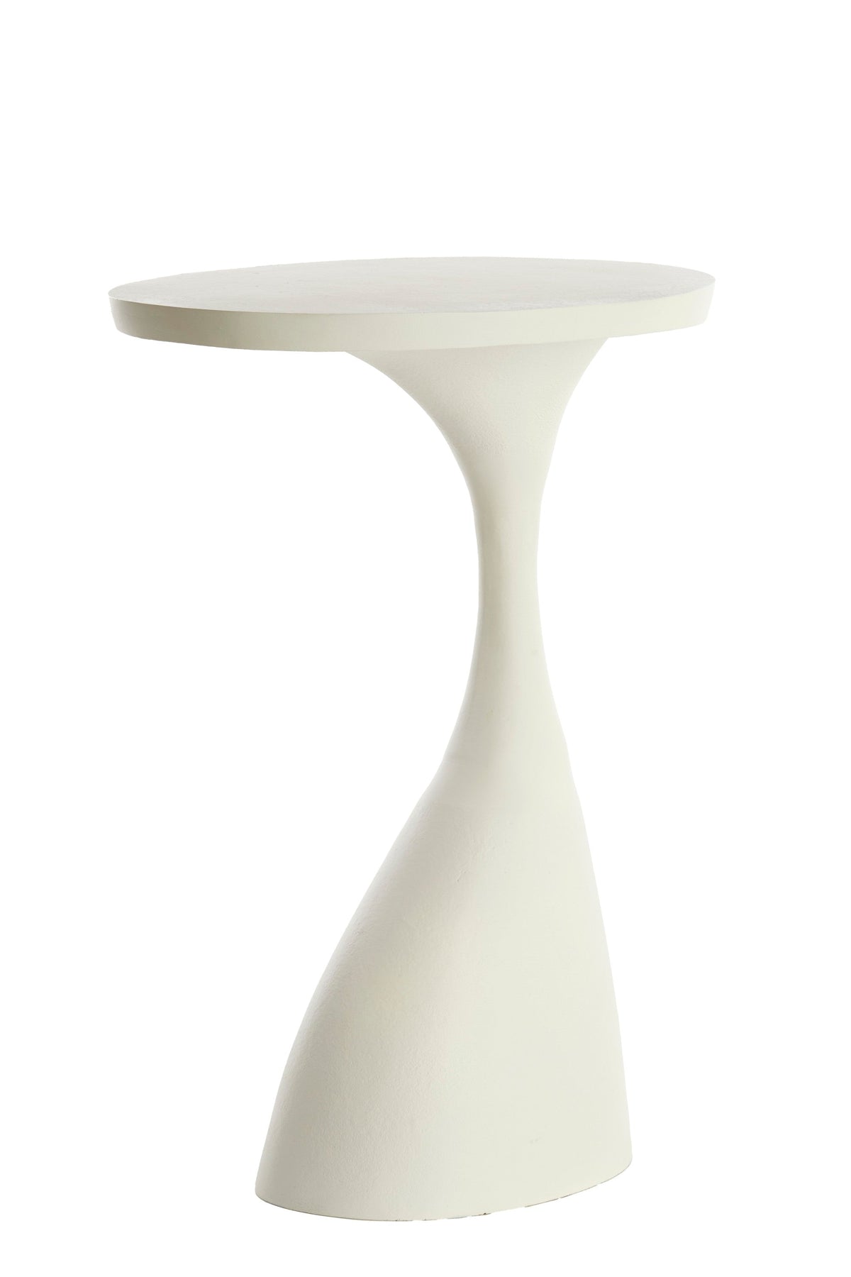 Macau Matt Cream Side Table - Large Light & Living