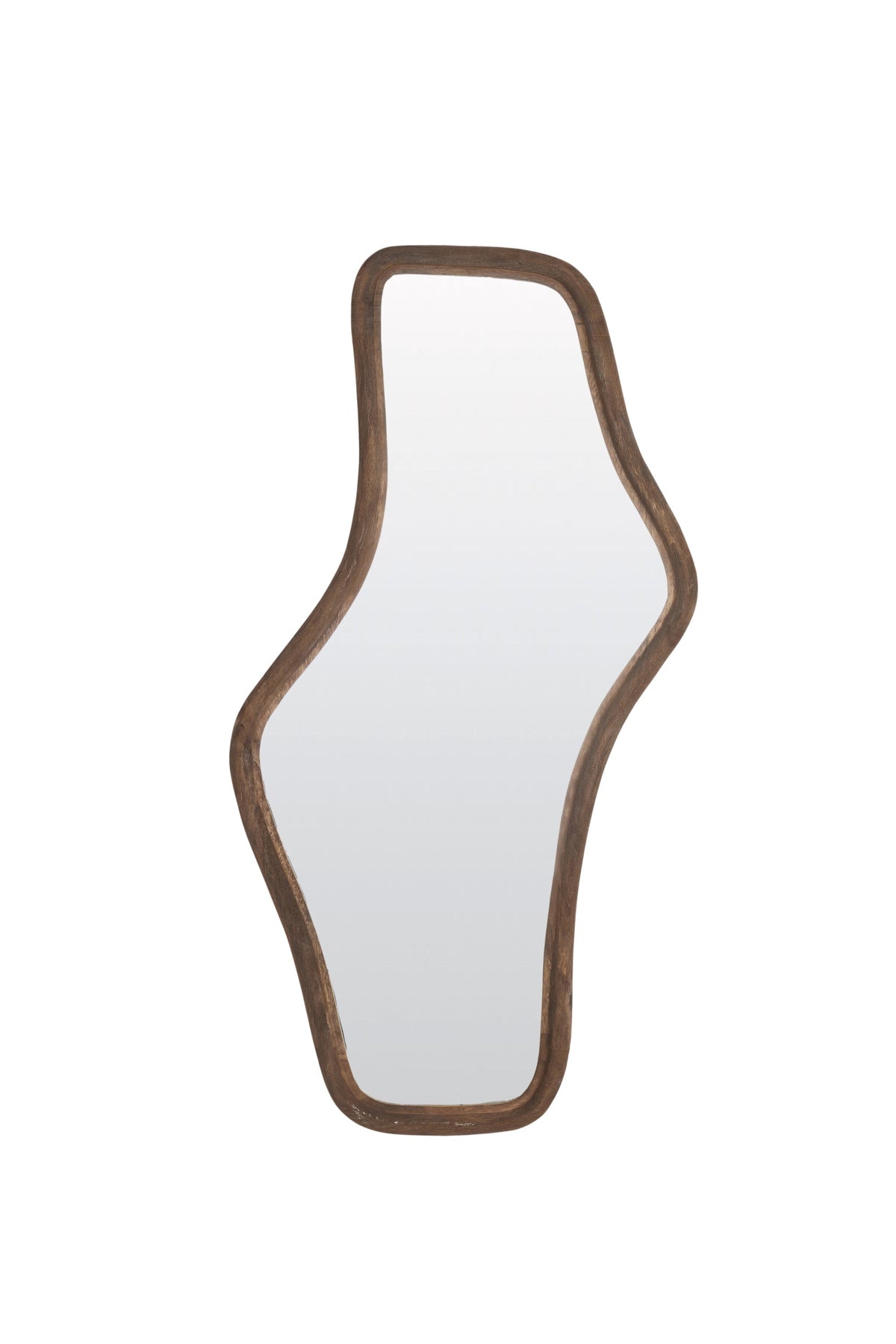 Celano Wood Matt Dark Brown Mirror - Medium Light & Living