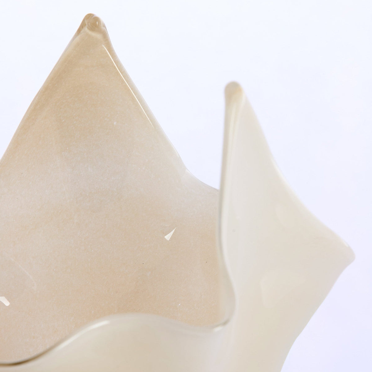 Aiora Glass Milky Cream Vase - Small Light & Living