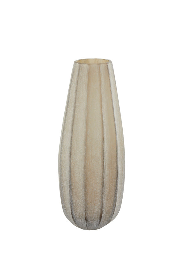 Bradley Light Brown Glass Vase - Medium Light & Living