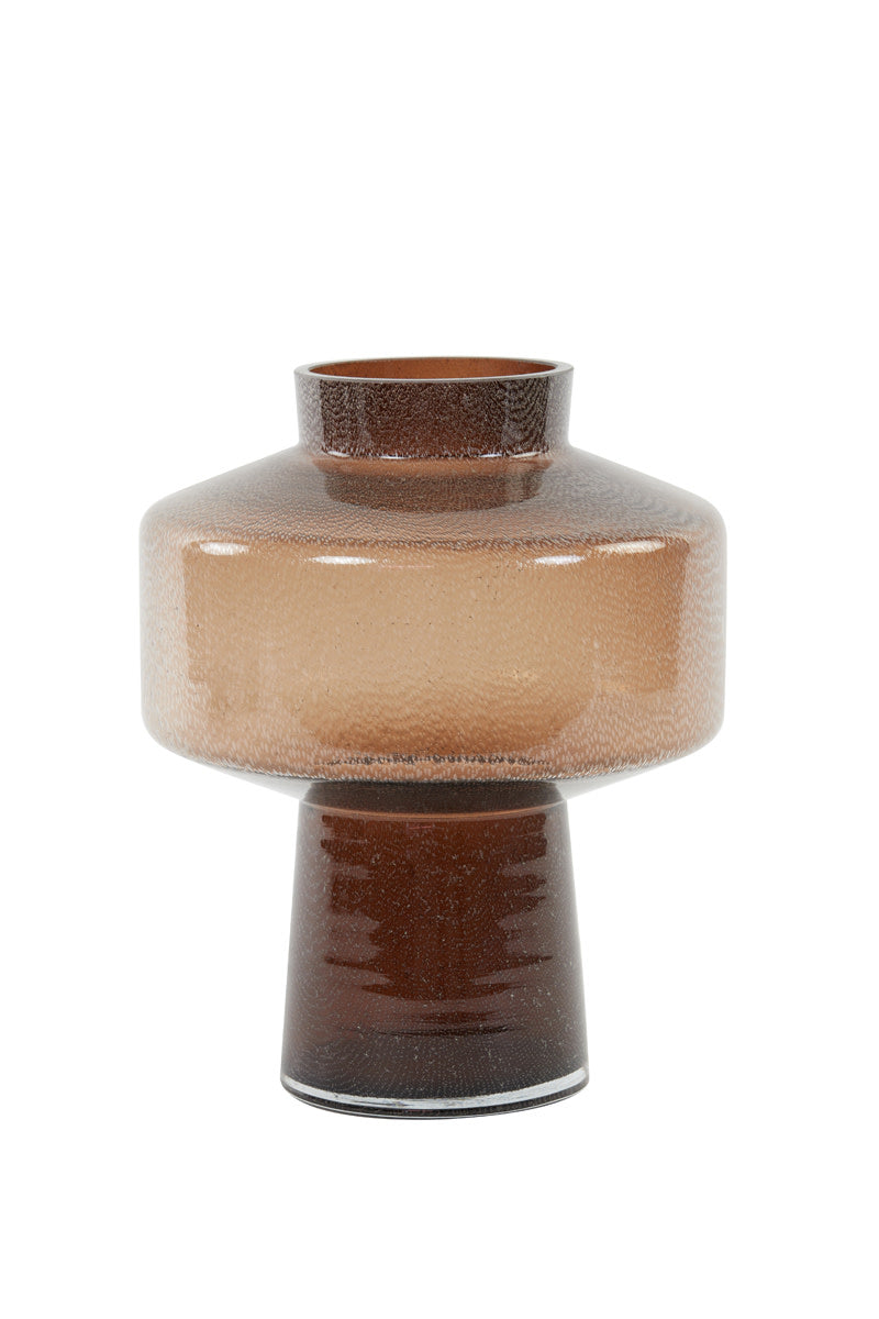 Trasmon Glass Brown Vase - Small Light & Living