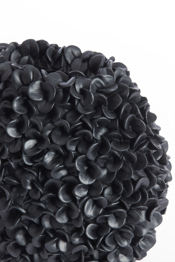 Phylia Matt Black Vase Deco - Medium Light & Living