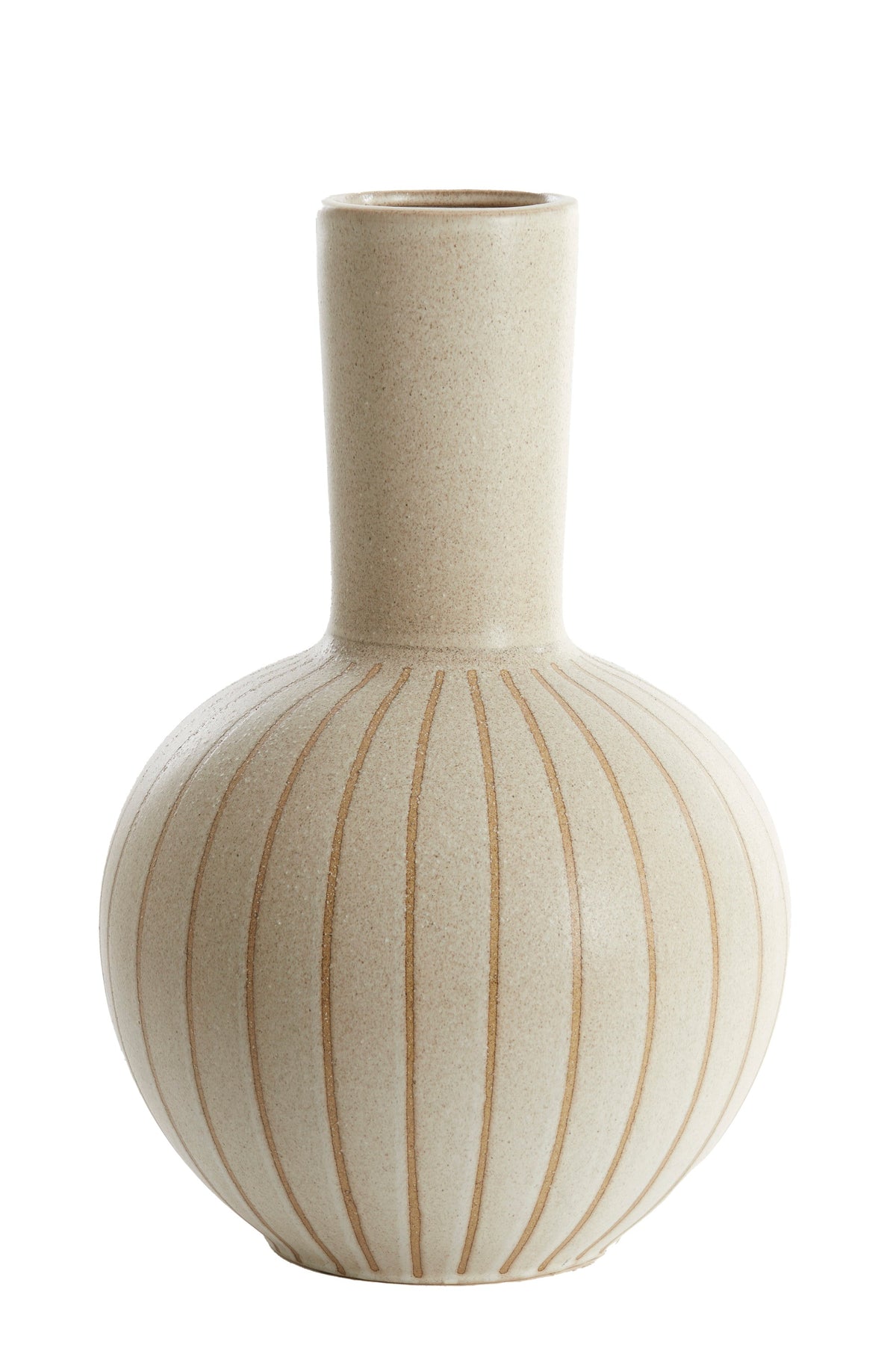 Ulloa Ceramics Matt Sand & Brown Vase Deco Light & Living