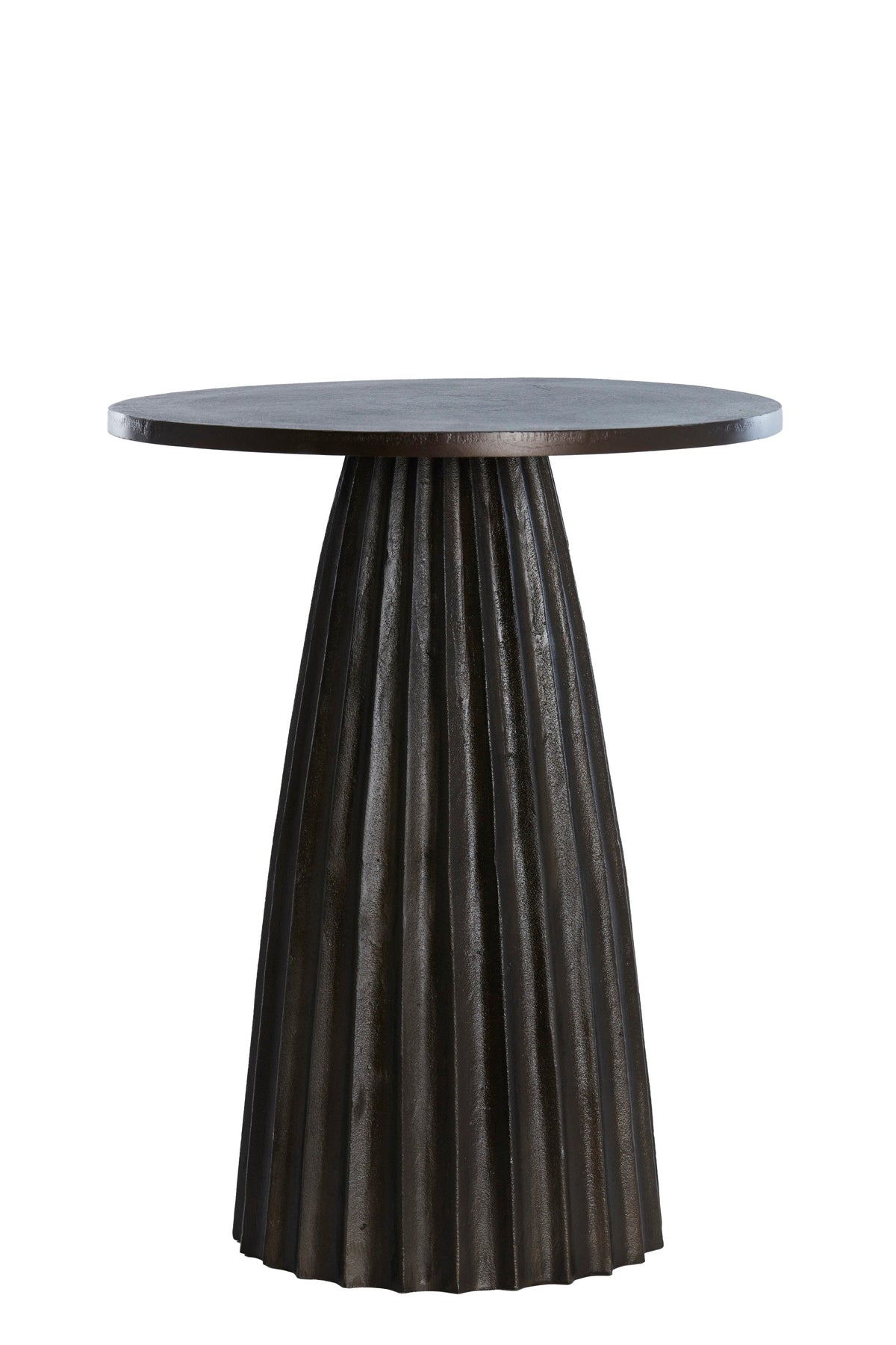 Veglia Matt Dark Brown Side Table - Small Light & Living