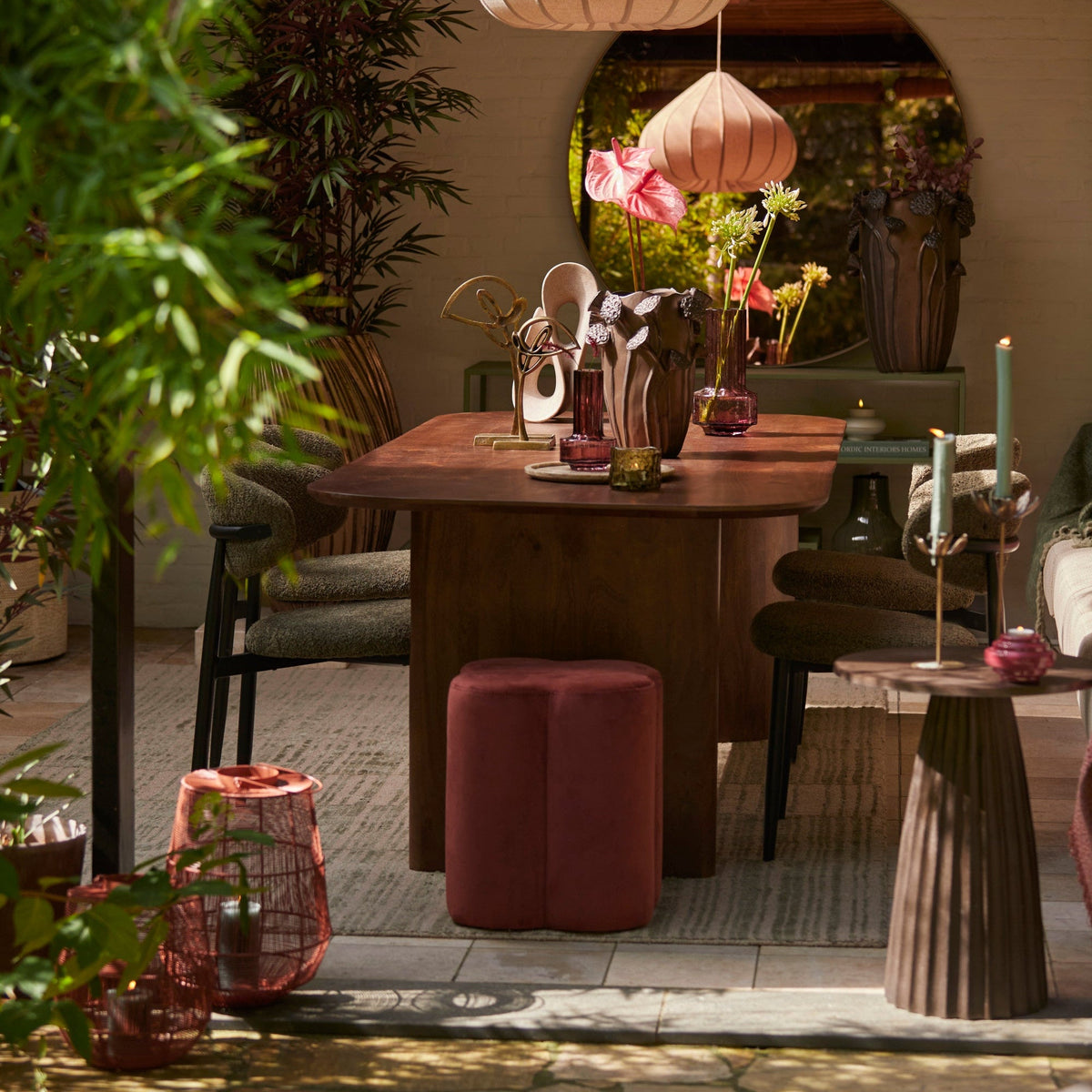 Aymara Acacia Wood Dark Brown Dining Table - 240cm Light & Living