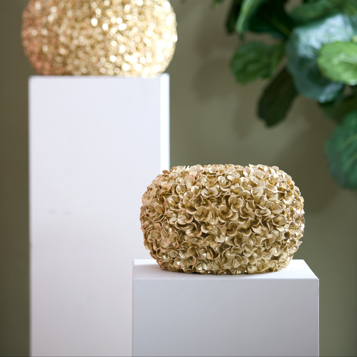 Phylia Gold Vase Deco - Large Light & Living