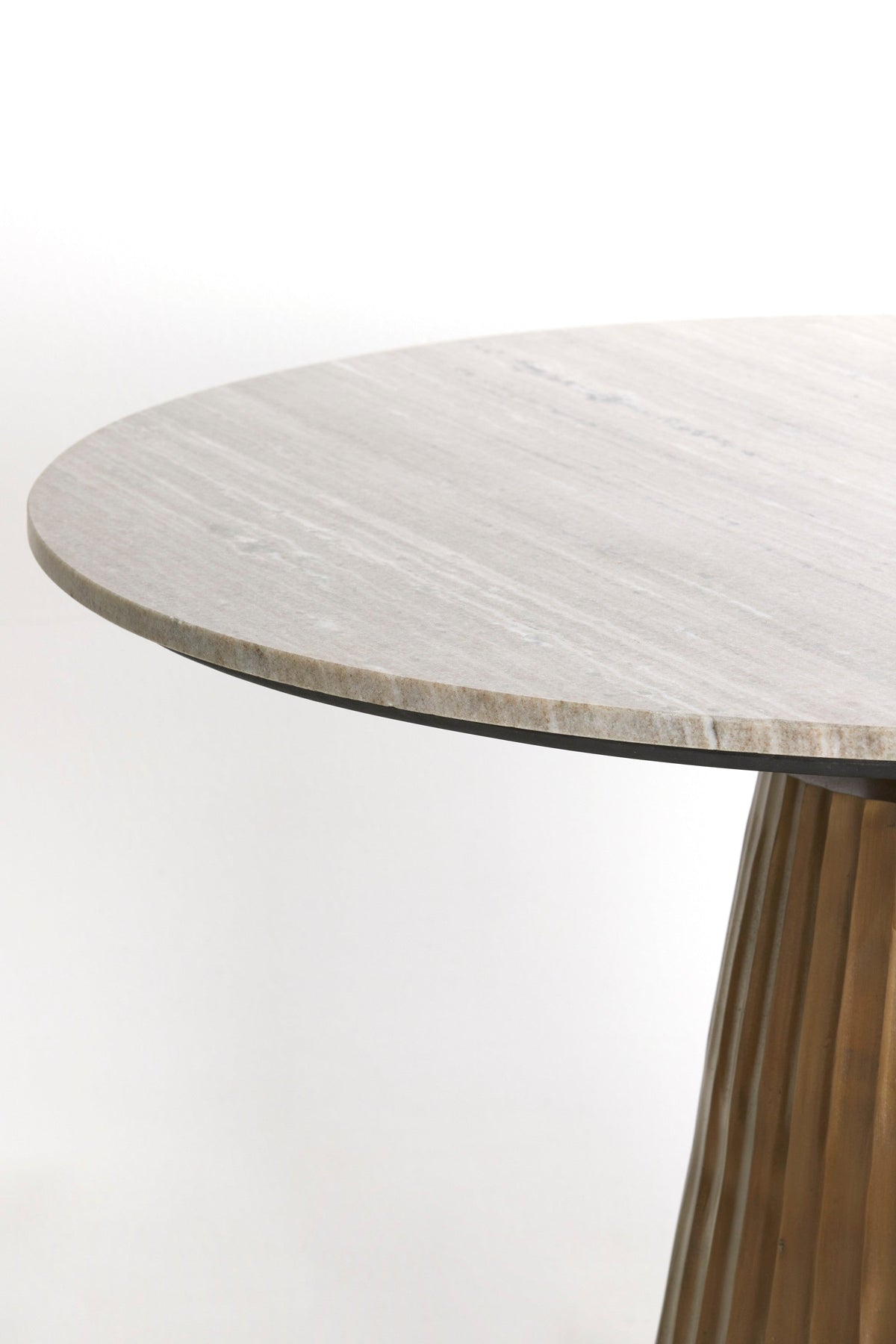 Rianne Marble Taupe-Antique Bronze Dining Table Light & Living
