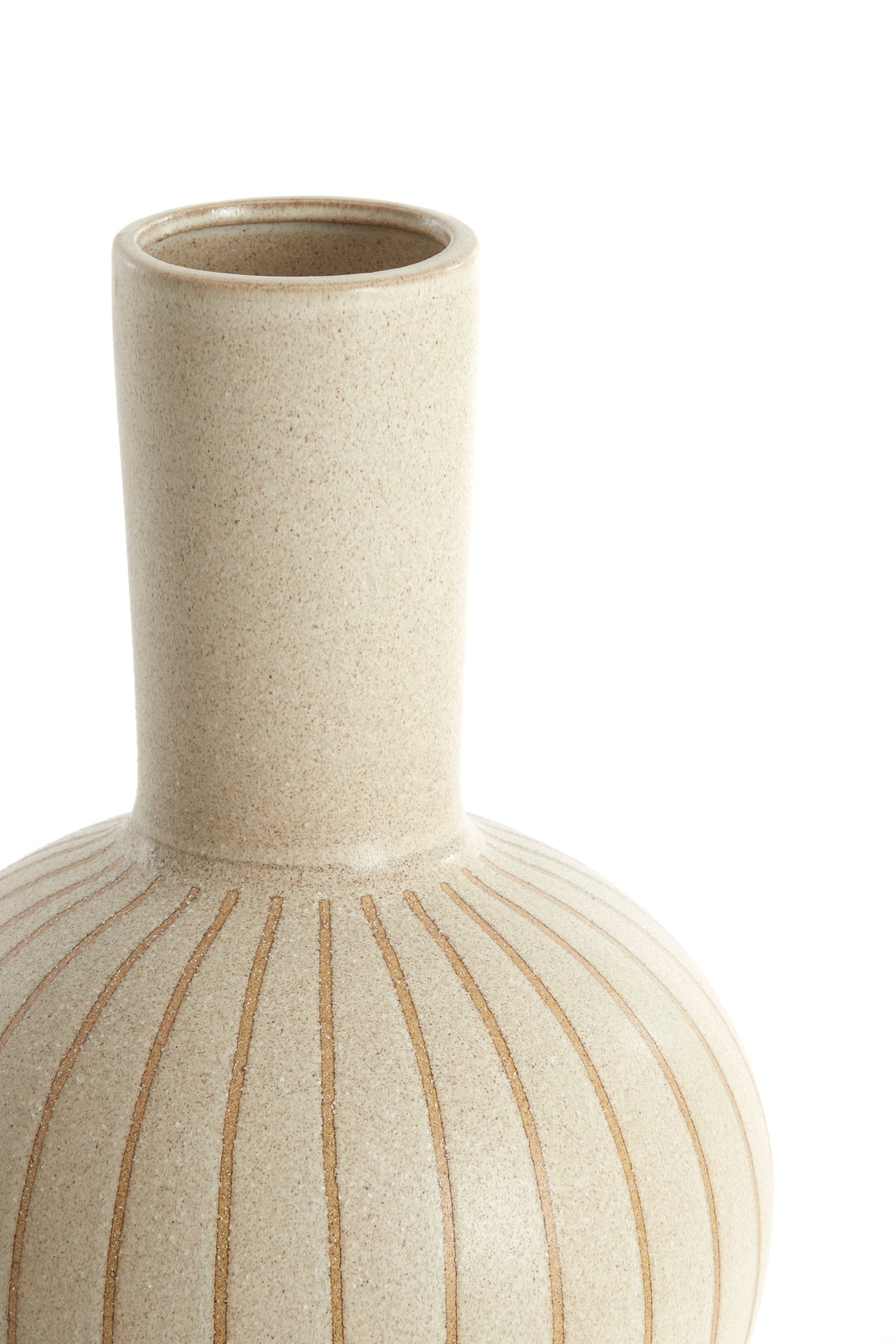 Ulloa Ceramics Matt Sand & Brown Vase Deco Light & Living