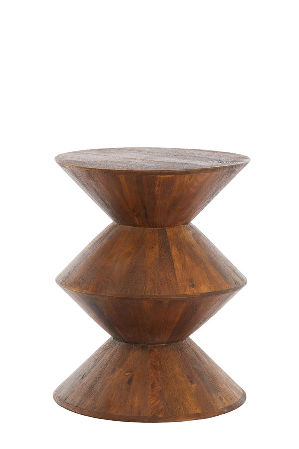 Larus Mango Wood Brown Side Table Light & Living