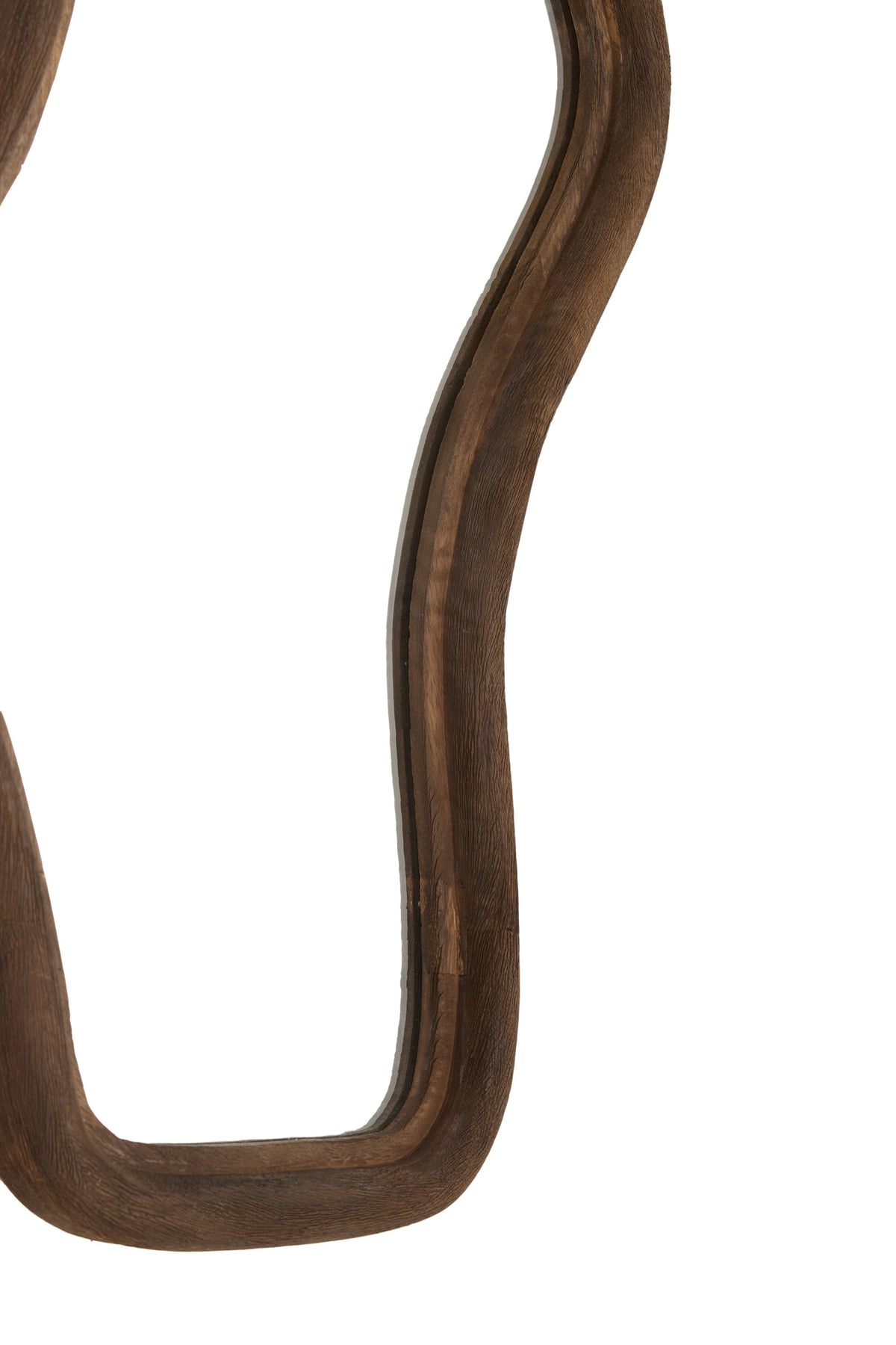 Celano Wood Matt Dark Brown Mirror - Medium Light & Living