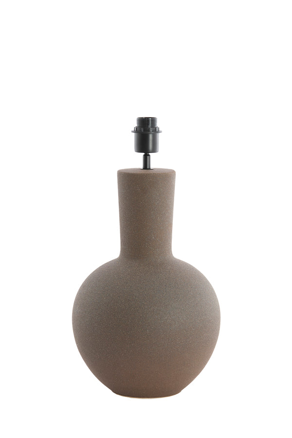 Ulloa Ceramics Matt Dark Brown Lamp Base Light & Living