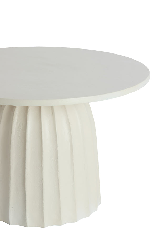 Veglia Cream Low Side Table - Small Light & Living