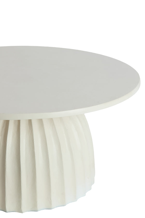 Veglia Cream Low Side Table - Large Light & Living