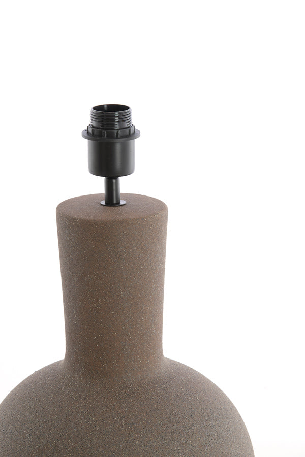 Ulloa Ceramics Matt Dark Brown Lamp Base Light & Living