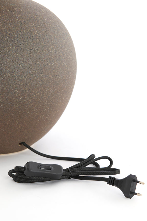 Ulloa Ceramics Matt Dark Brown Lamp Base Light & Living