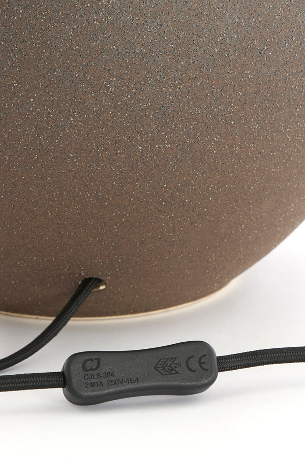 Ulloa Ceramics Matt Dark Brown Lamp Base Light & Living