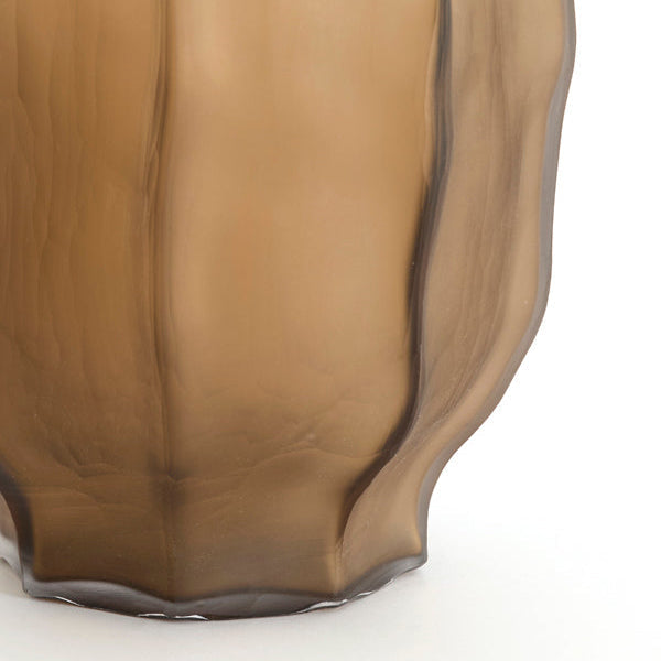 Tejeda Glass Matt Dark Brown Vase Light & Living