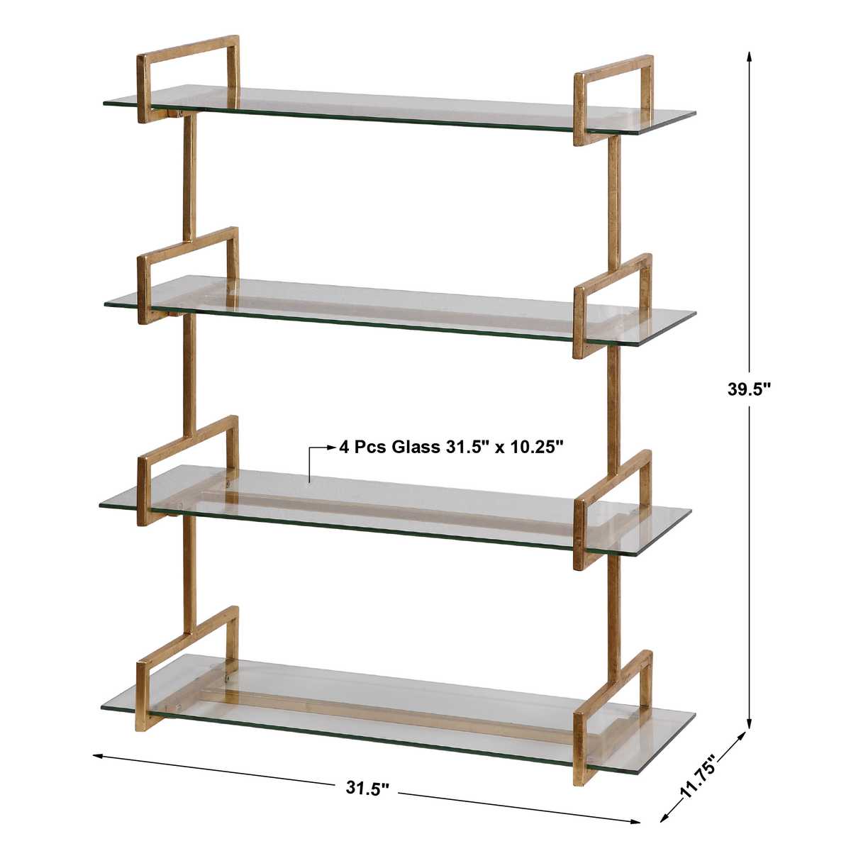 Auley Gold Wall Shelf by Uttermost
