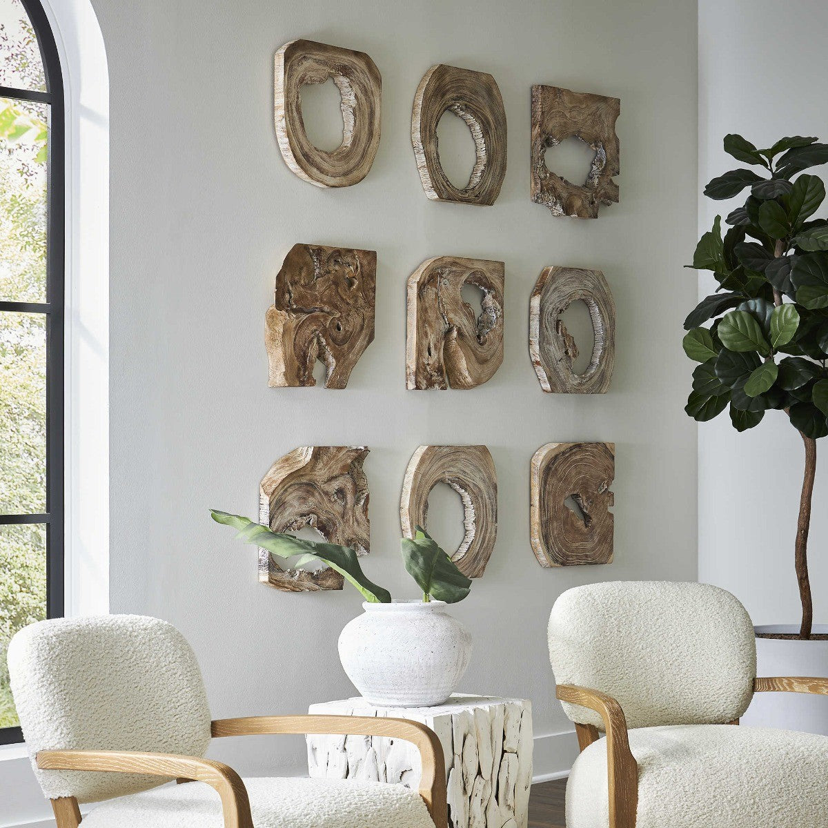 Bahati Wood Wall Art - Set of 9 by Uttermost