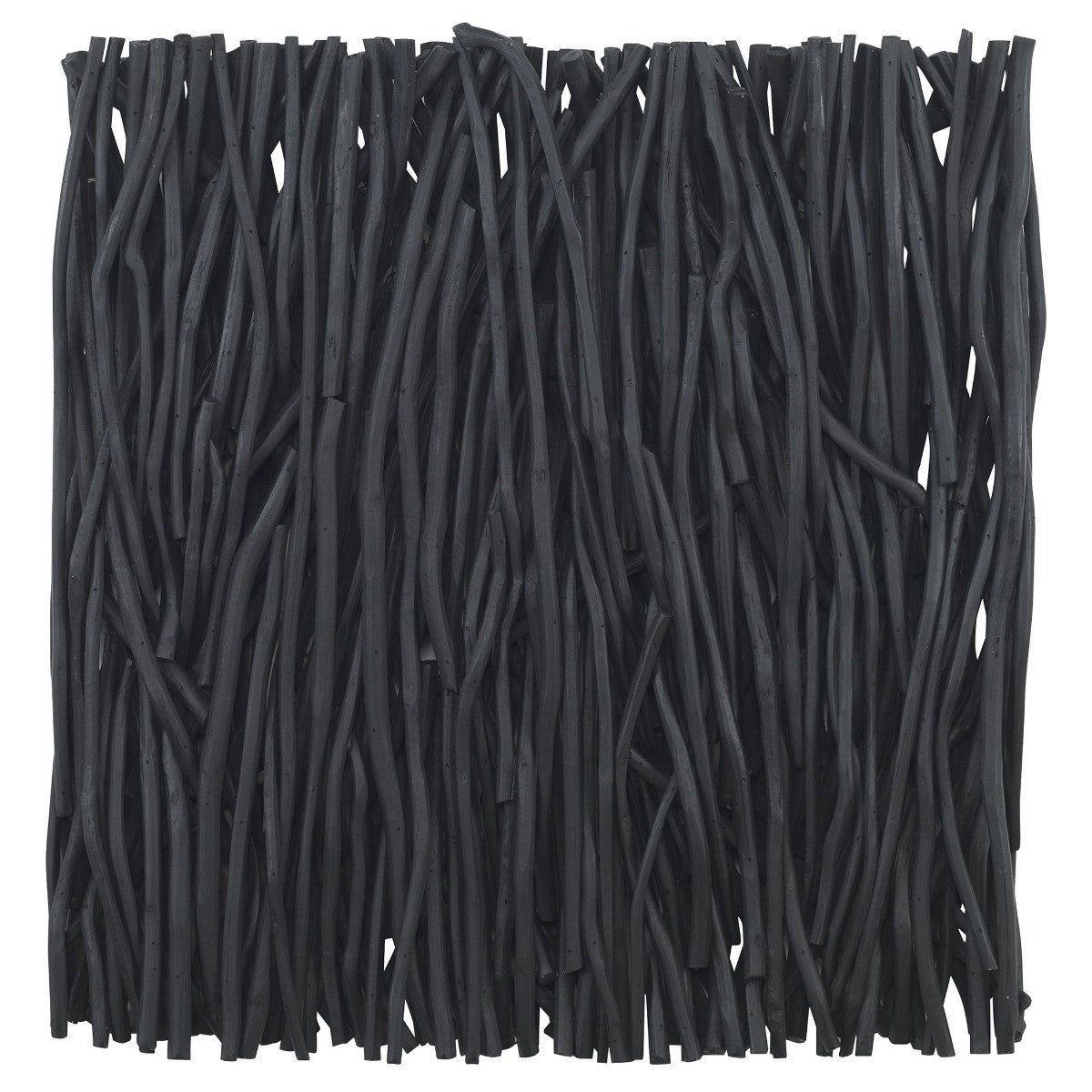 Gathered Teak Square Black Wood Wall Decor by Uttermost