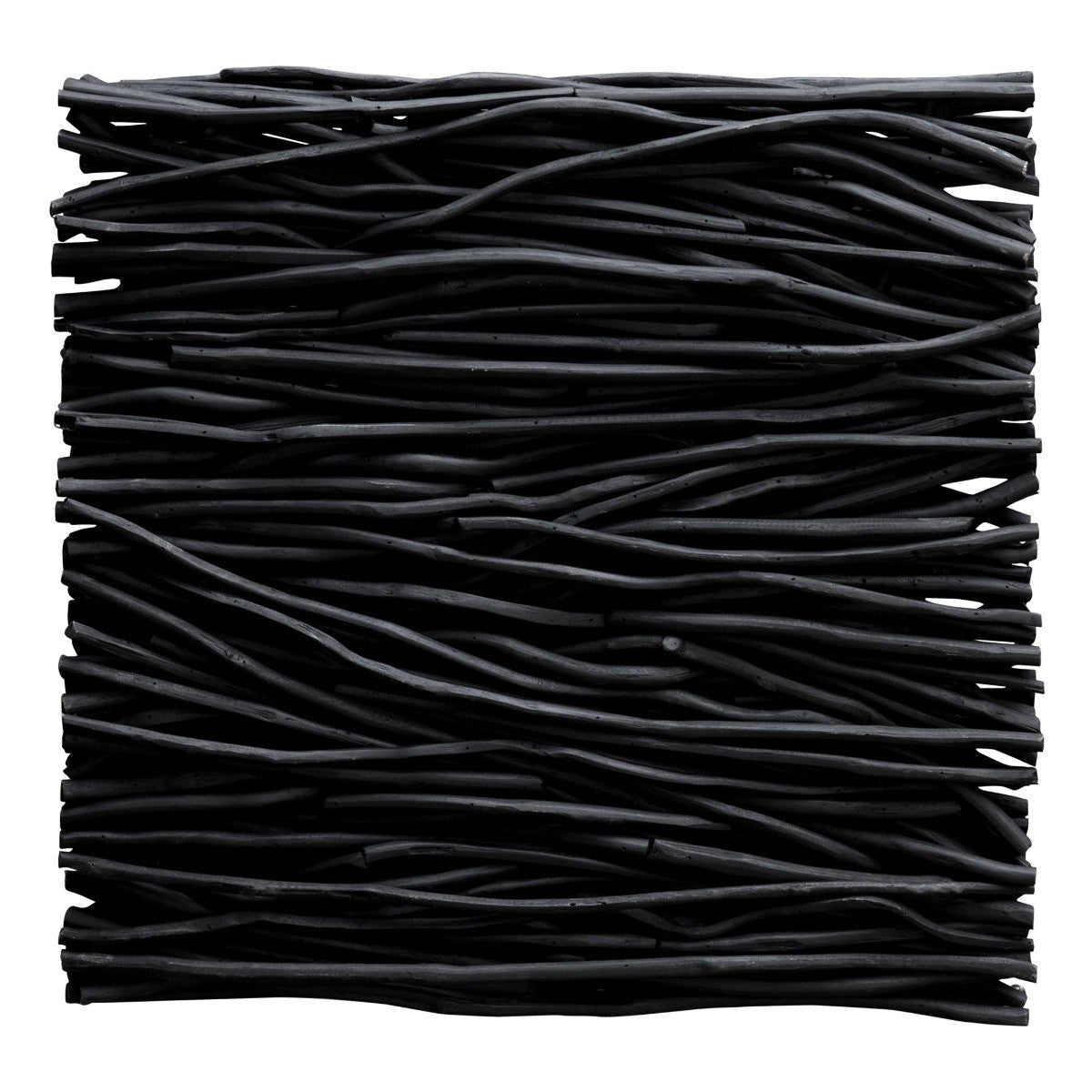 Gathered Teak Square Black Wood Wall Decor by Uttermost
