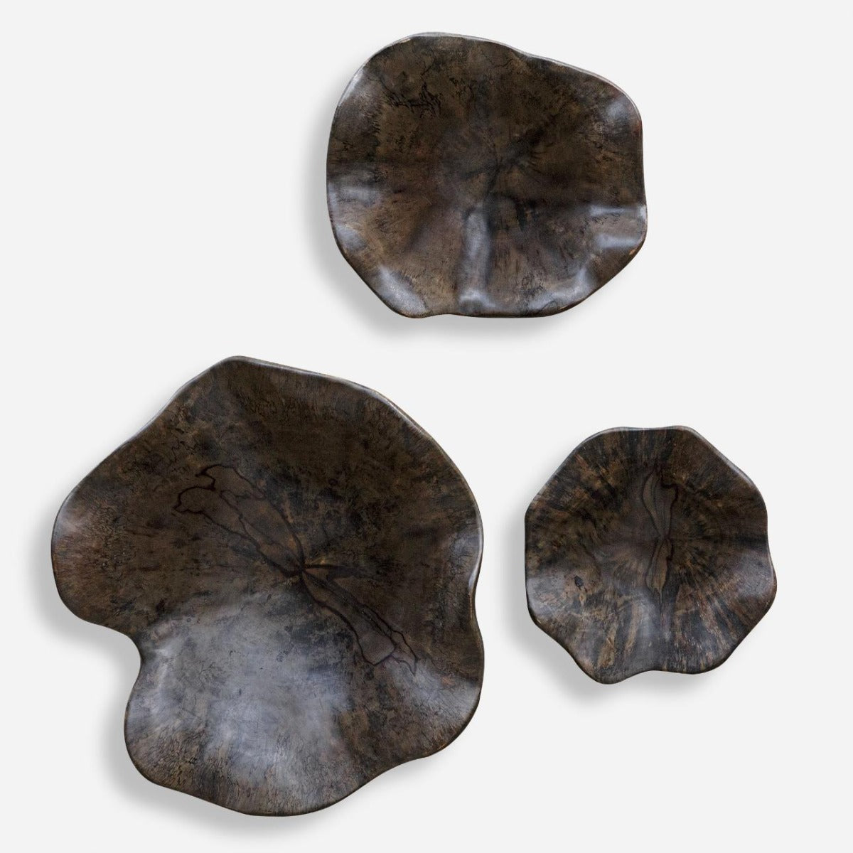 Two Wood Wall Décor In Mocha - Set of 3 by Uttermost