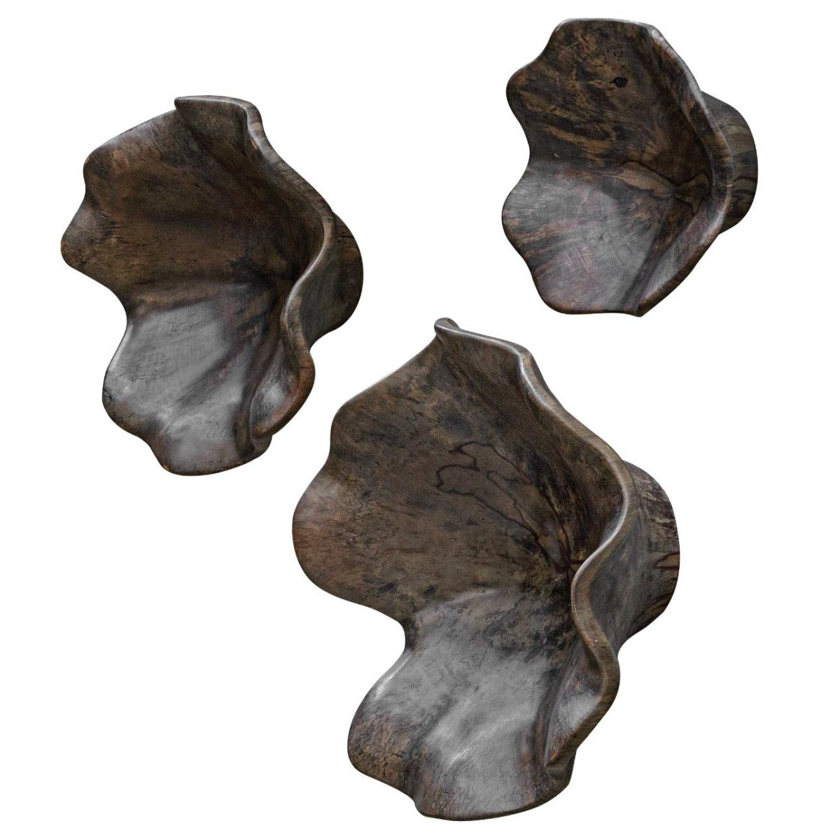 Two Wood Wall Décor In Mocha - Set of 3 by Uttermost