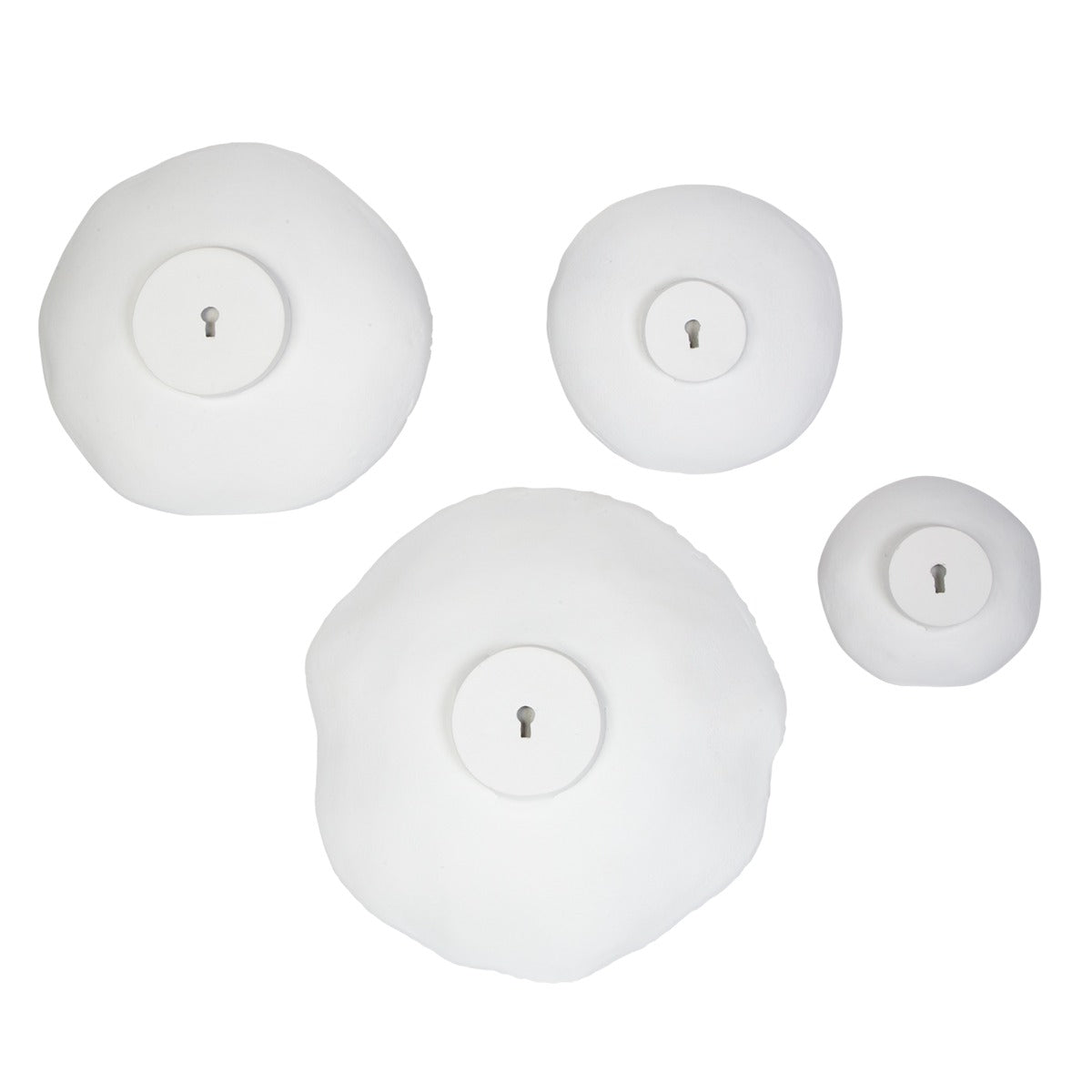 Lucky Coins Wall Bowls in White Metal - Set of 4 by Uttermost
