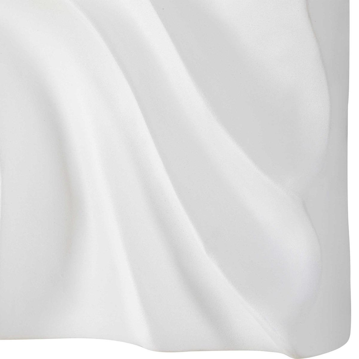Snowdrift Scultped White Wall Décor - Set of 4 by Uttermost