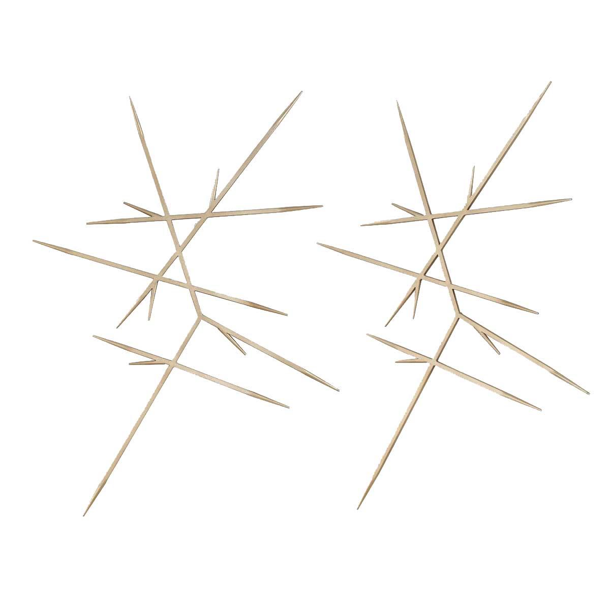 Fireworks Silver Wall Décor - Set of 2 by Uttermost