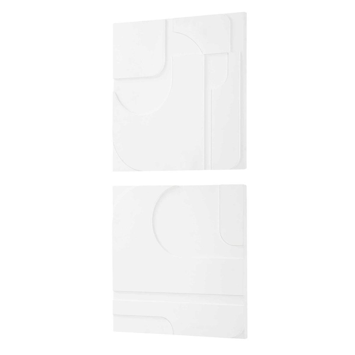 Contours White Wall Décor, Set of 2 by Uttermost